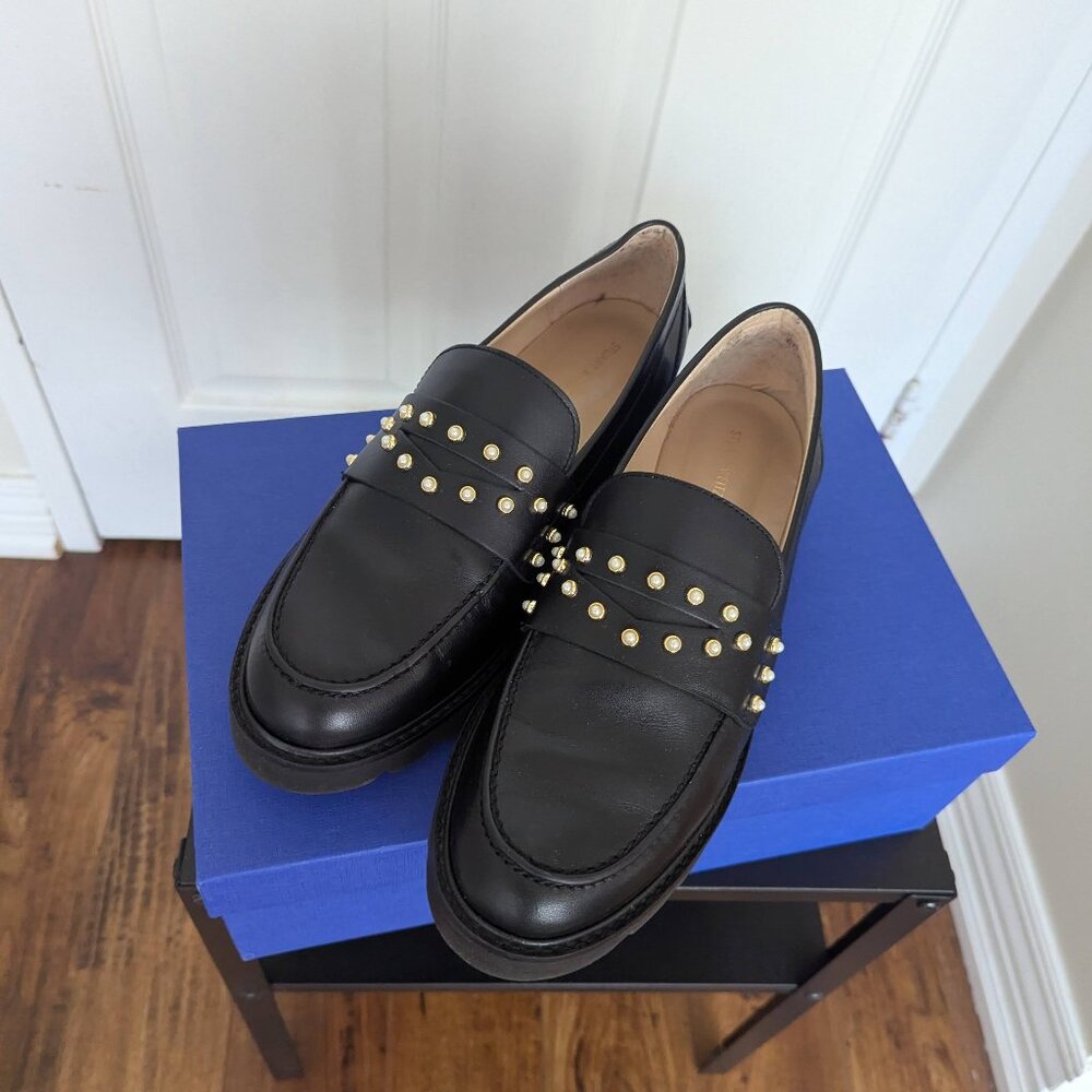 Stuart Weitzman loafers size 8.5 in black